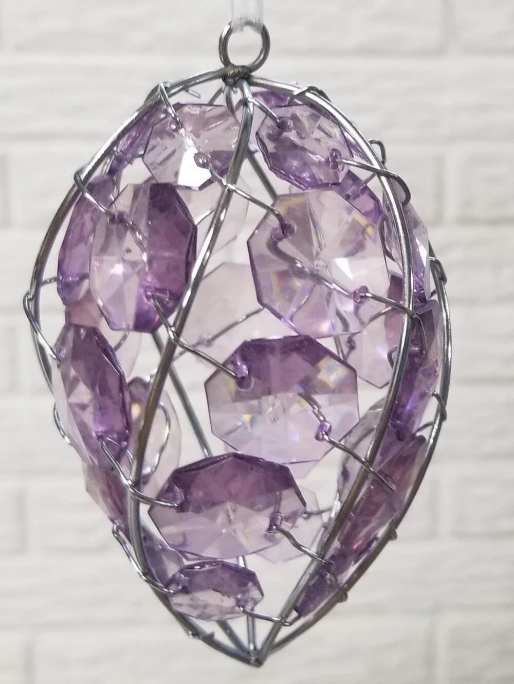 Jeweled Teardrop Shaped Ornament